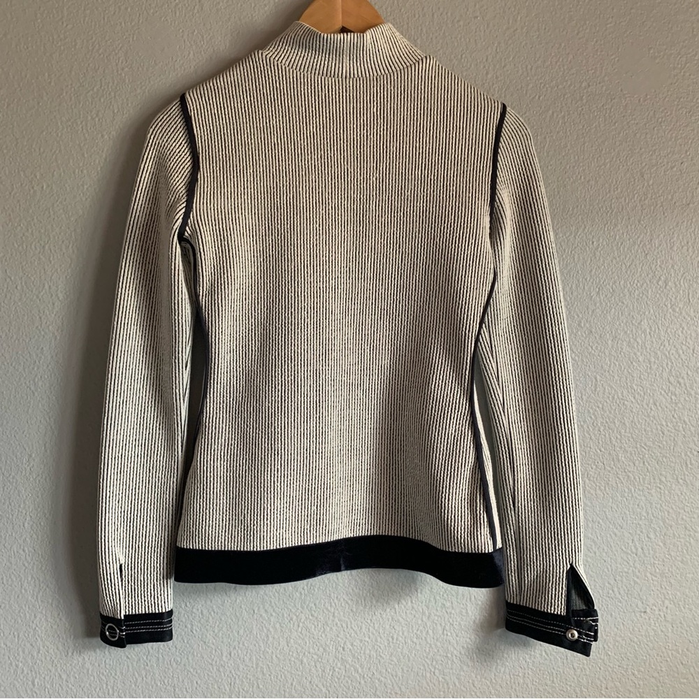3.1 Phillip Lim Mock Neck Stripped Long Sleeve Sweater Size XS